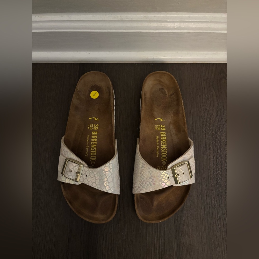 Birkenstock Madrid Microfiber Shiny Python Eggshe… - image 2
